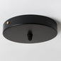 Black Steel Ceiling Rose Large 160mm - 1 Outlet - www.enamelshades.co.uk