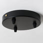 Black Steel Ceiling Rose Large 160mm - 3 Outlets - www.enamelshades.co.uk