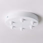 White Steel Ceiling Rose Large 160mm - 6 Outlets - www.enamelshades.co.uk