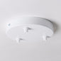 White Steel Ceiling Rose Large 160mm - 3 Outlets - www.enamelshades.co.uk