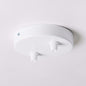 White Steel 100mm Ceiling Rose - 2 Outlets - Enamel Shades