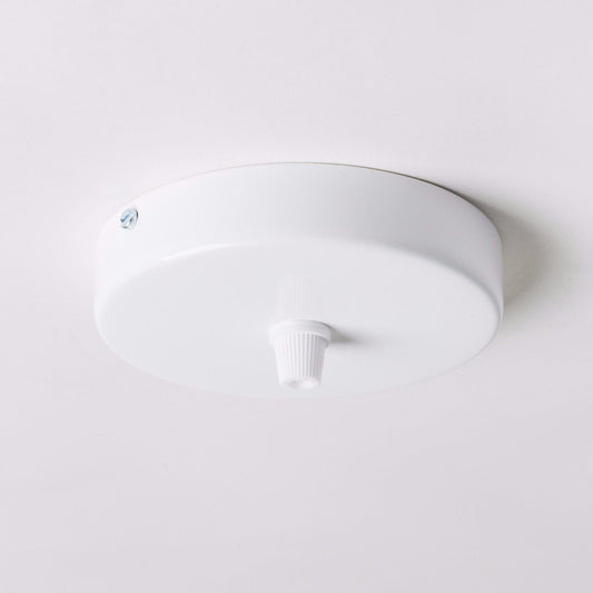 White Steel 100mm Ceiling Rose - 1 Outlet - Enamel Shades