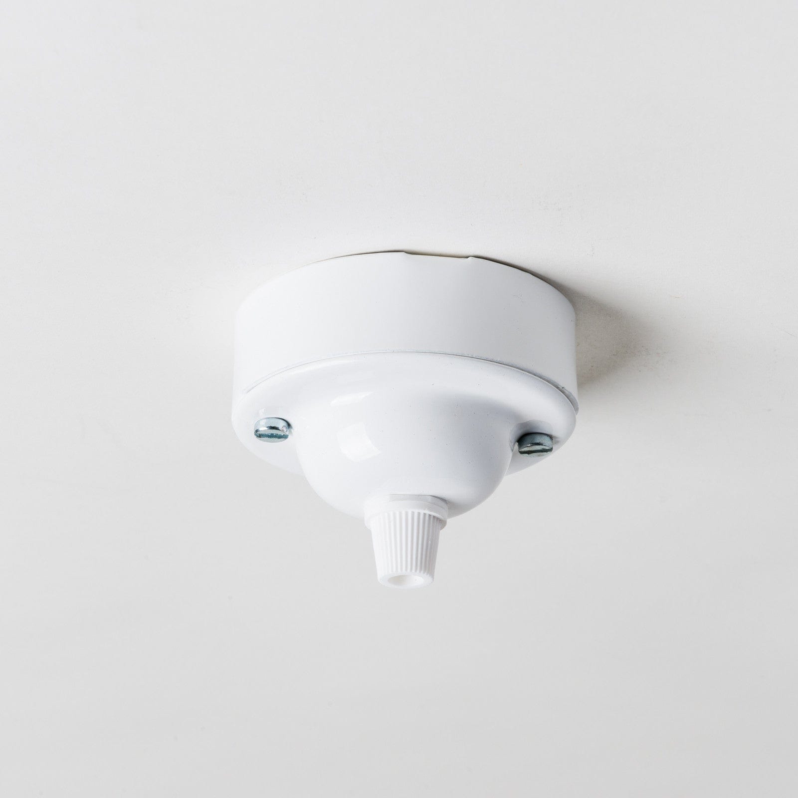 Small Chunky Ceiling Rose - White - Enamel Shades