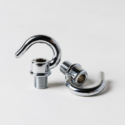 M10 Male Hook Only - Chrome - www.enamelshades.co.uk