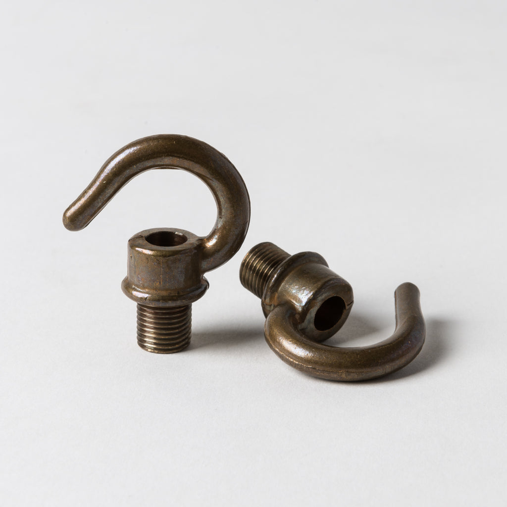M10 Male Hook Only - Old English Brass