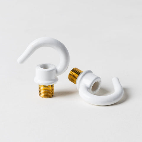 M10 Male Hook Only - White