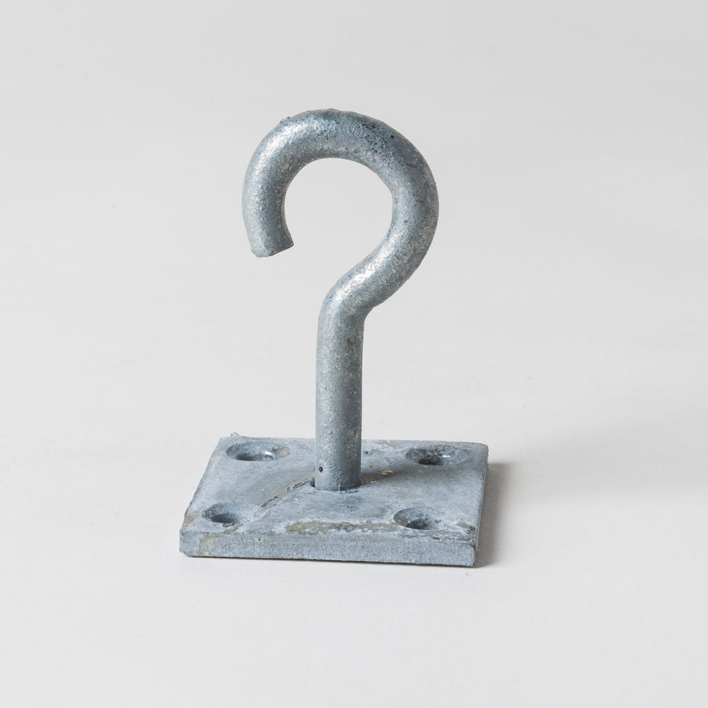 Hook on Square Plate Galvanized