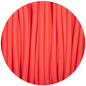 Flouro Pink Round Fabric Braided Cable - Enamel Shades