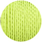 Flouro Hi-Viz Green Round Fabric Braided Cable - Enamel Shades
