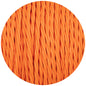Flouro Orange Twisted Fabric Braided Cable - Enamel Shades