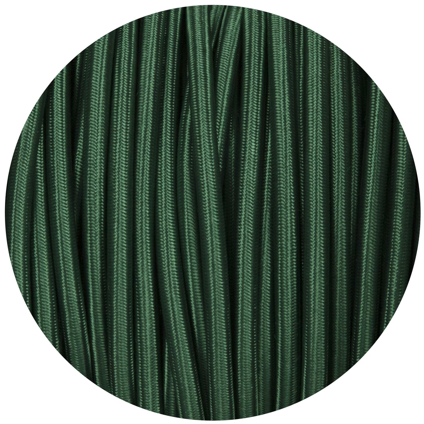 Forest Green Round Fabric Braided Cable - Enamel Shades