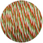 Green White & Orange Twisted Fabric Braided Cable - Enamel Shades