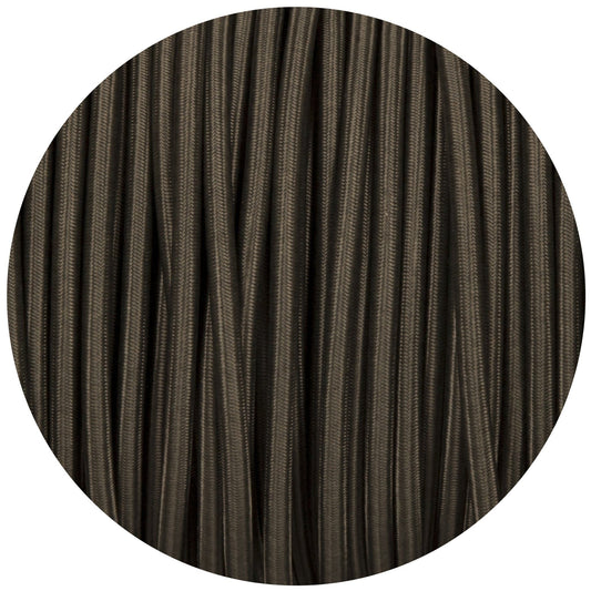 Khaki Round Fabric Braided Cable - Enamel Shades