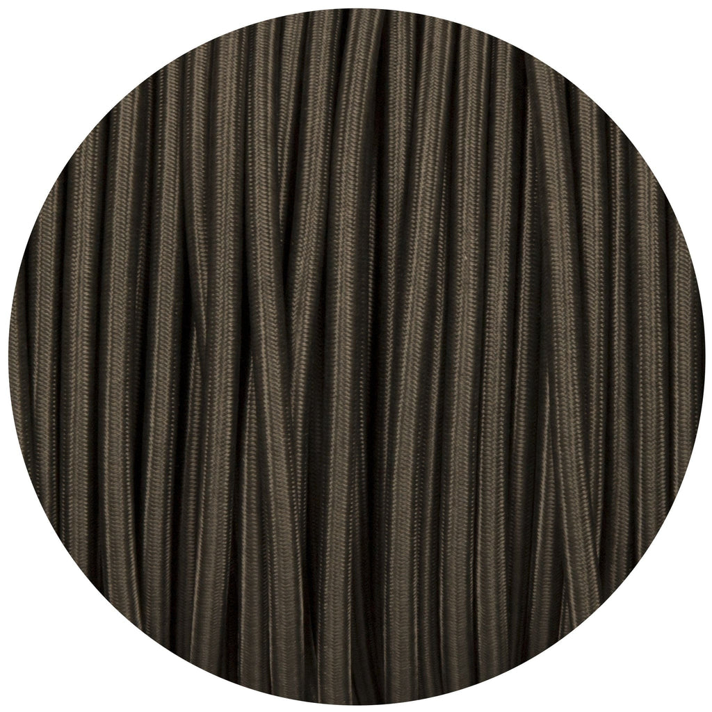 Khaki Round Fabric Braided Cable