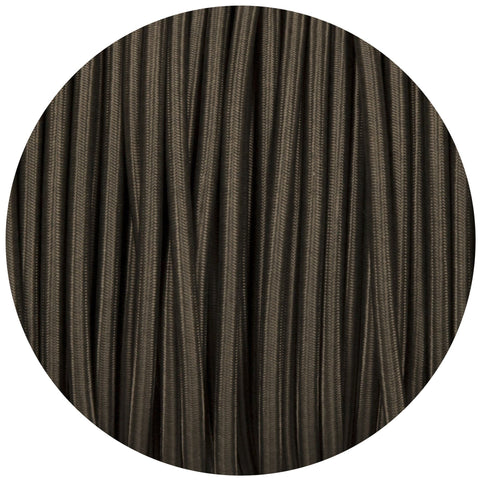 Khaki Round Fabric Braided Cable