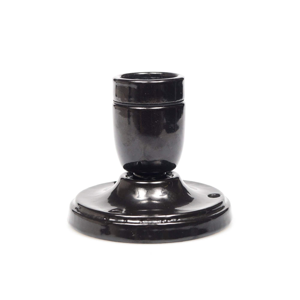 Large Fixed Black Ceramic Wall Light