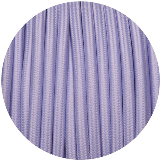 Light Purple Round Fabric Cable - www.enamelshades.co.uk