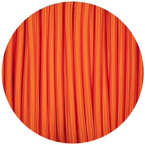 Matt Orange Round Fabric Braided Cable