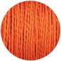 Matt Orange Twisted Fabric Braided Cable - Enamel Shades