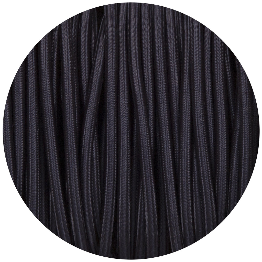 Navy Blue Round Fabric Braided Cable