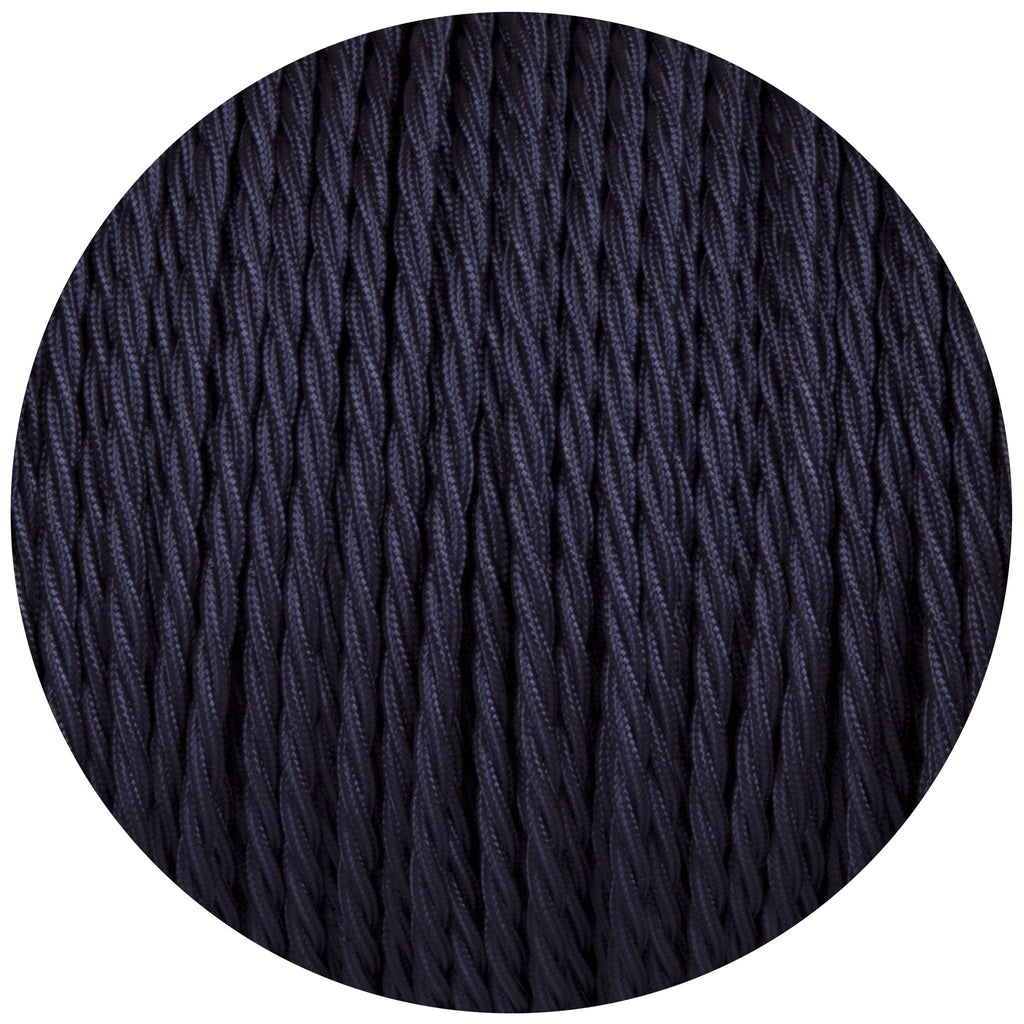 Navy Blue Twisted Fabric Braided Cable