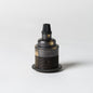 E27 Period Lampholder with grip - Brushed Antique - Enamel Shades