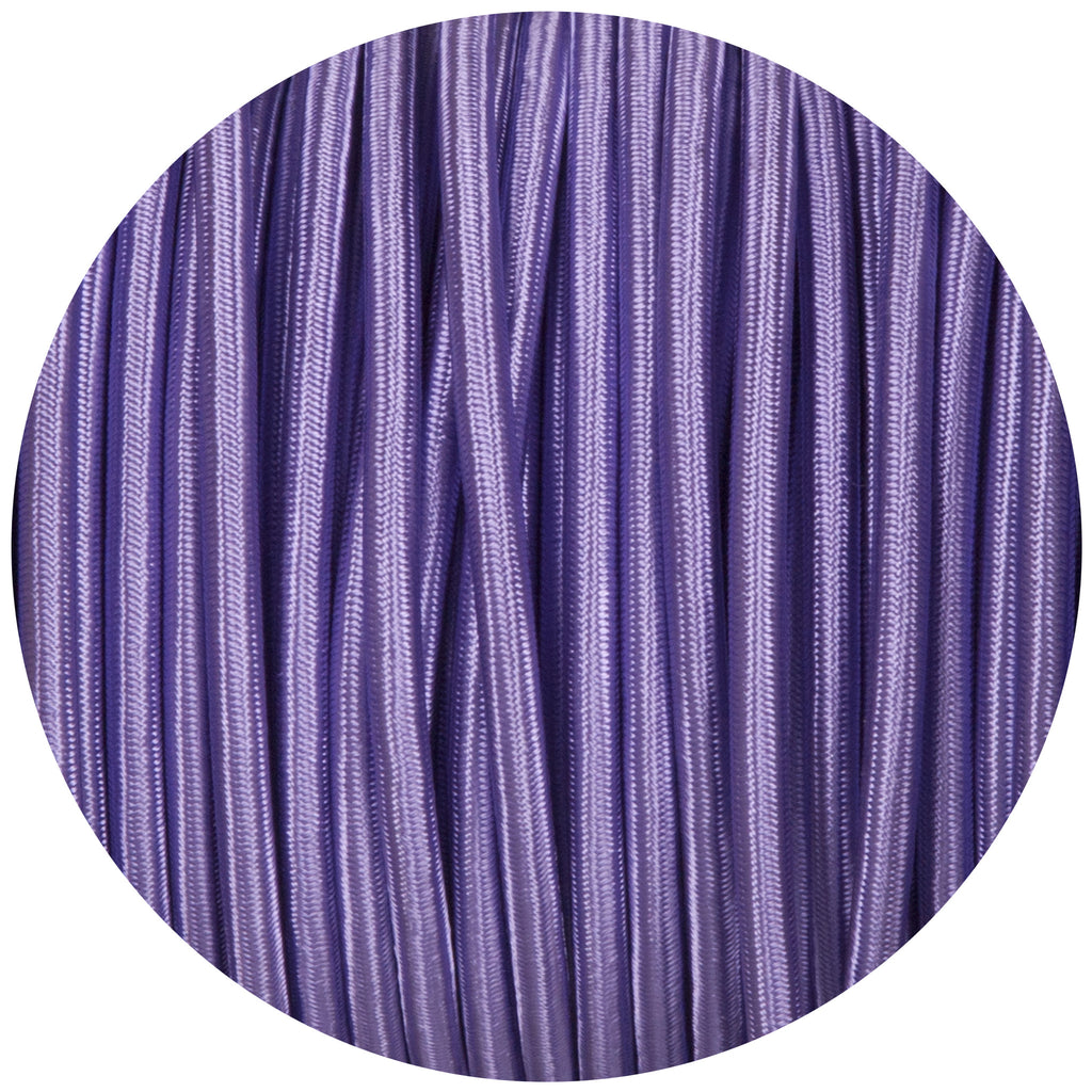 Purple Round Fabric Braided Cable