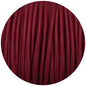 Black & Red Round Fabric Braided Cable - Enamel Shades
