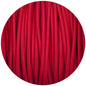 Red Round Fabric Braided Cable - Enamel Shades