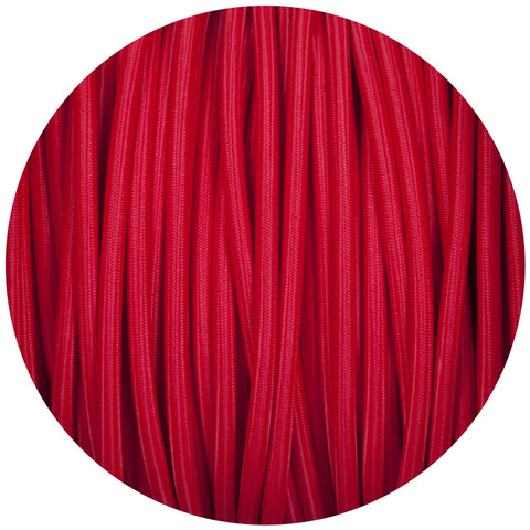 Red Round Fabric Braided Cable