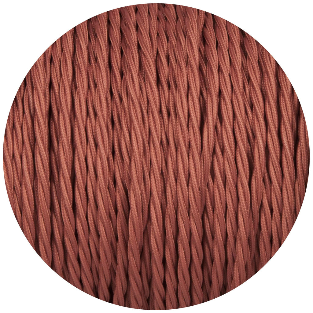 Rose Pink Twisted Fabric Braided Cable
