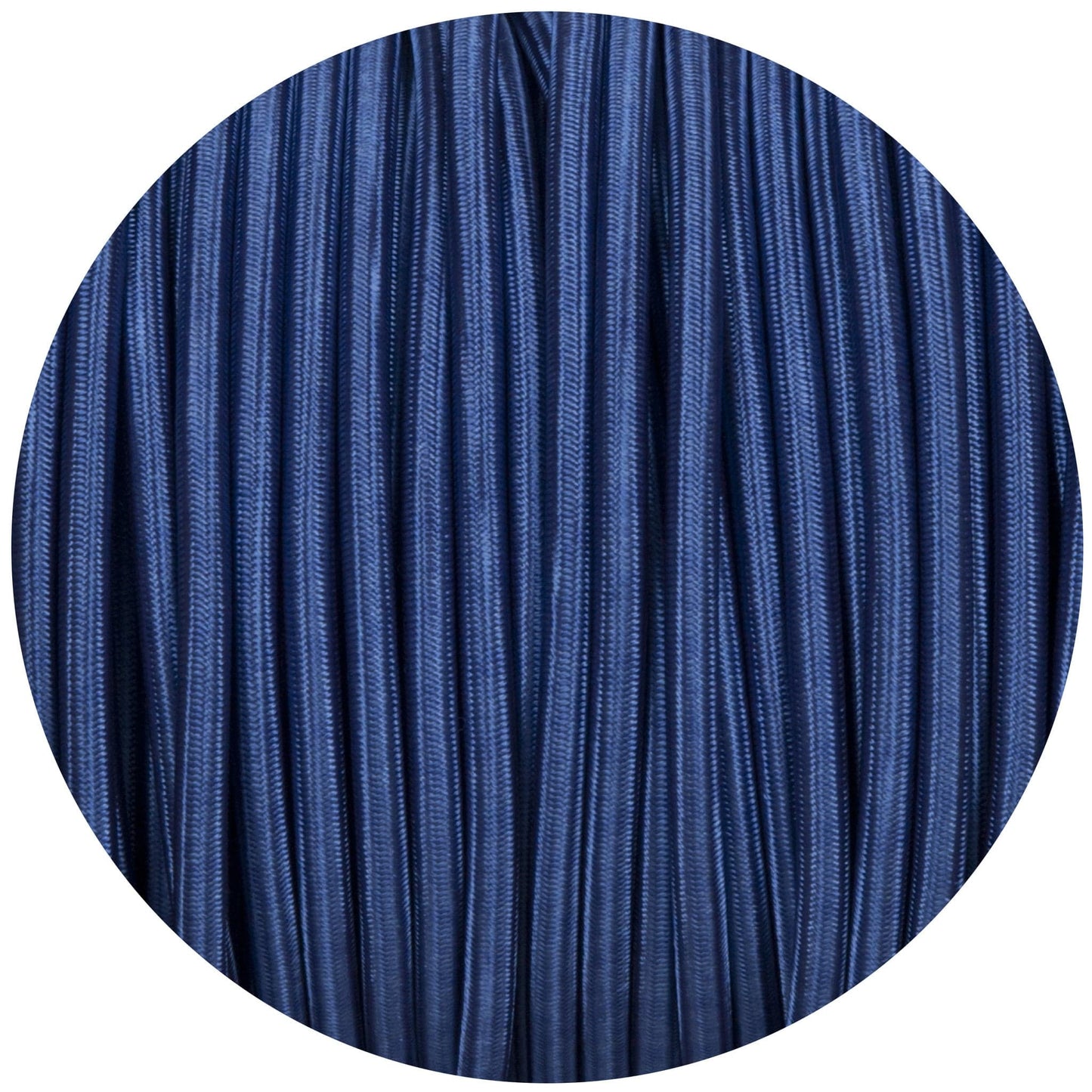Royal Blue Round Fabric Braided Cable - Enamel Shades