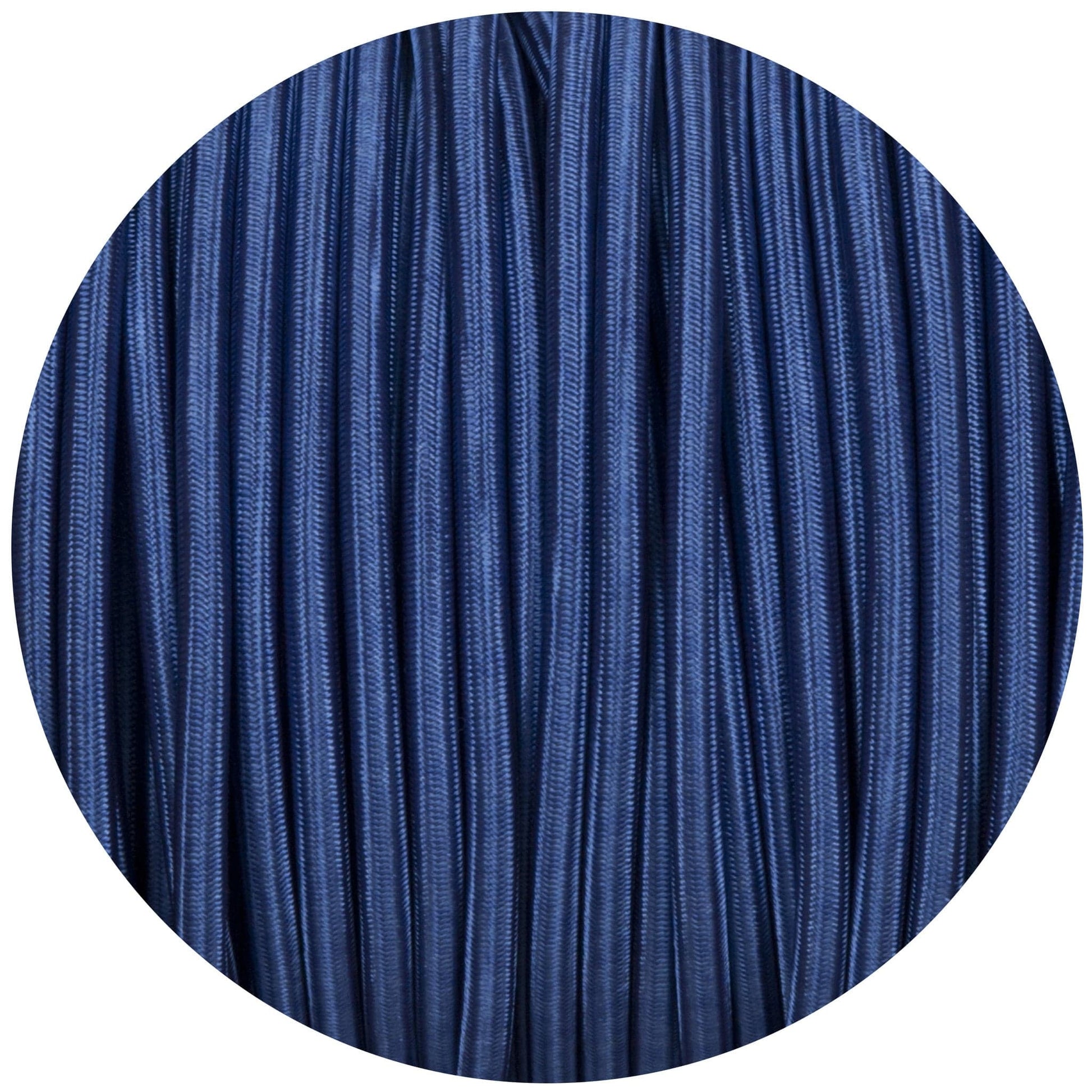 Royal Blue Round Fabric Braided Cable - Enamel Shades