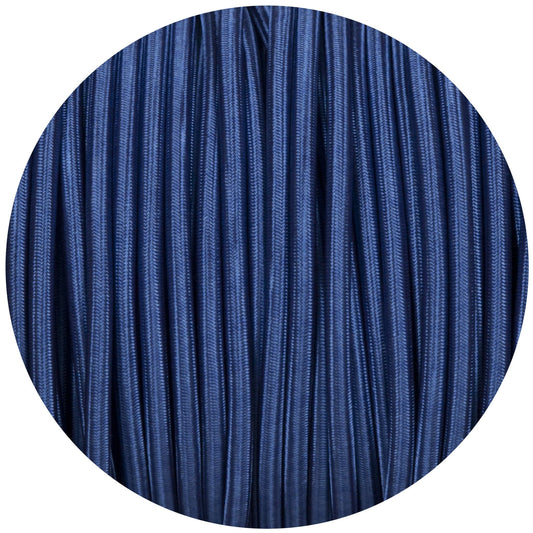 Royal Blue Round Fabric Braided Cable - Enamel Shades