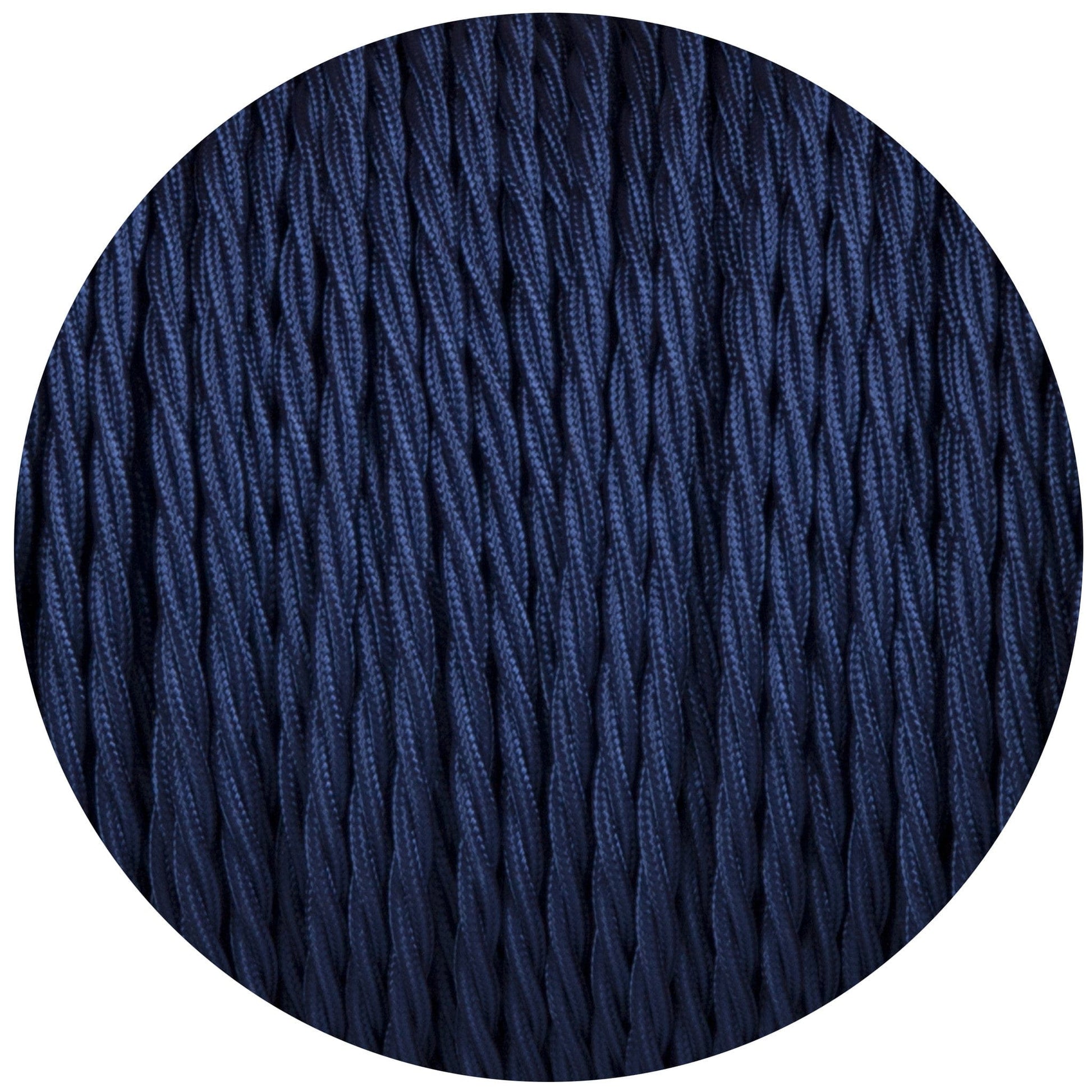 Royal Blue Twisted Fabric Braided Cable - Enamel Shades