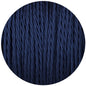 Royal Blue Twisted Fabric Braided Cable - Enamel Shades