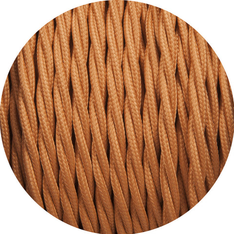Rust Brown Twisted Fabric Cable