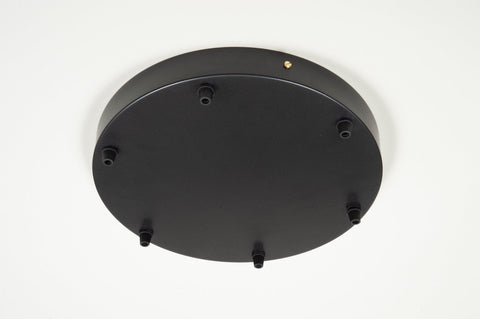 Black Steel Ceiling Rose Large 300mm - 6 Outlets