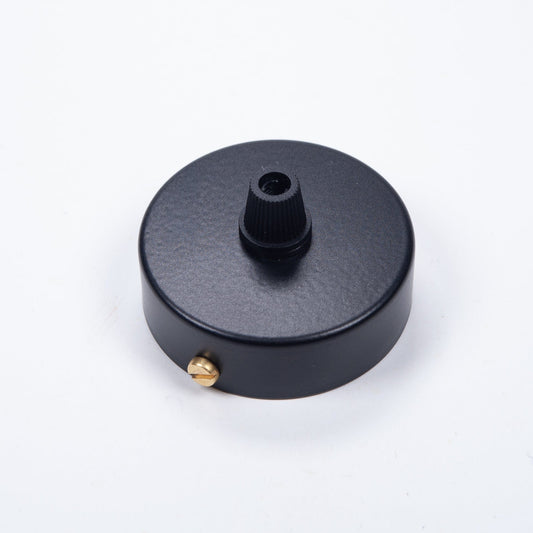 Black Steel Ceiling Rose 60mm - Enamel Shades