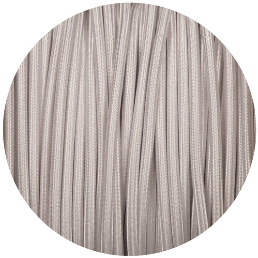Silver Round Fabric Braided Cable - Enamel Shades