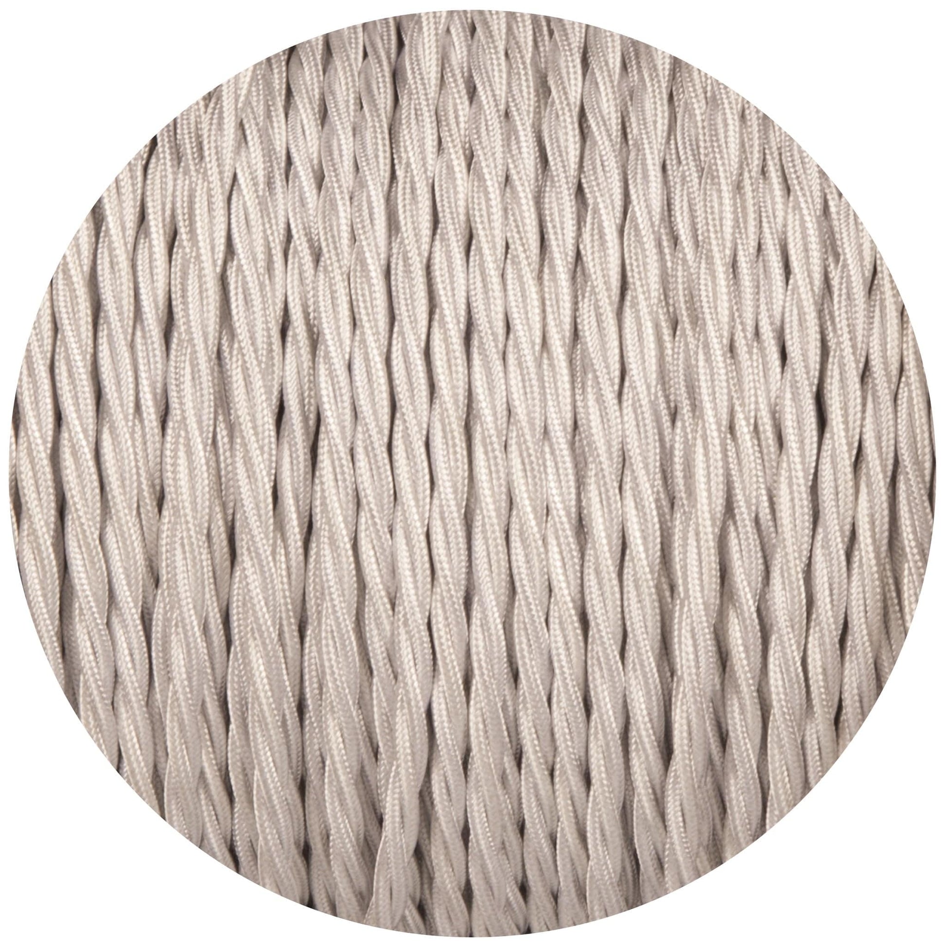 Silver Twisted Fabric Braided Cable - Enamel Shades