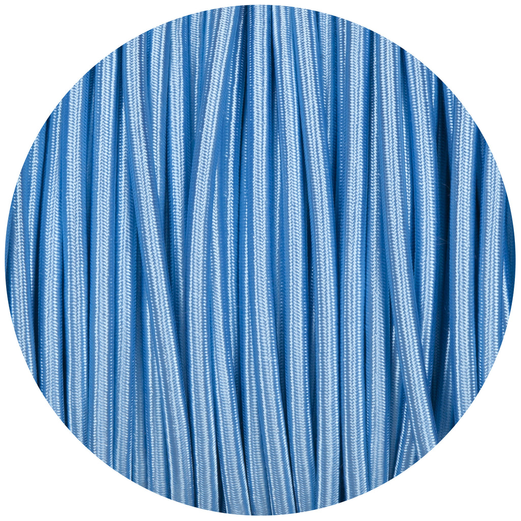 Sky Blue Round Fabric Braided Cable