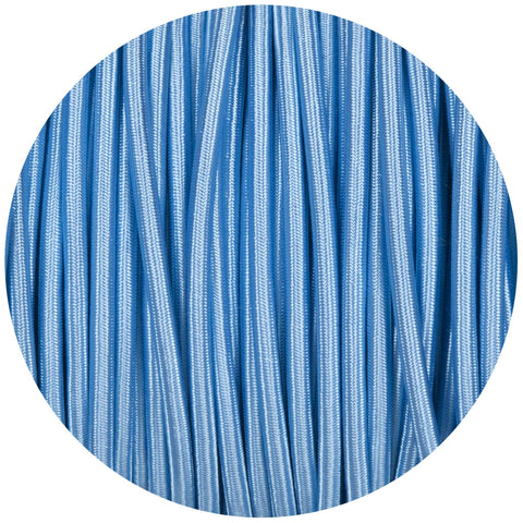 Sky Blue Round Fabric Braided Cable