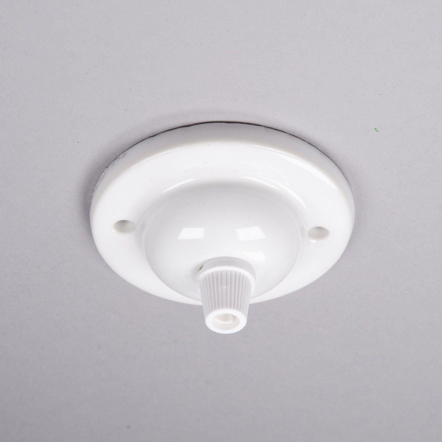Ceramic Small Ceiling Rose - White - Enamel Shades