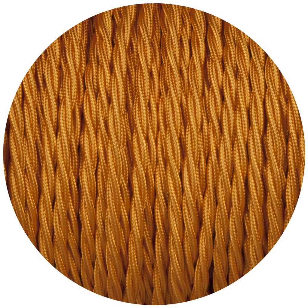 Souci Gold Twisted Fabric Braided Cable