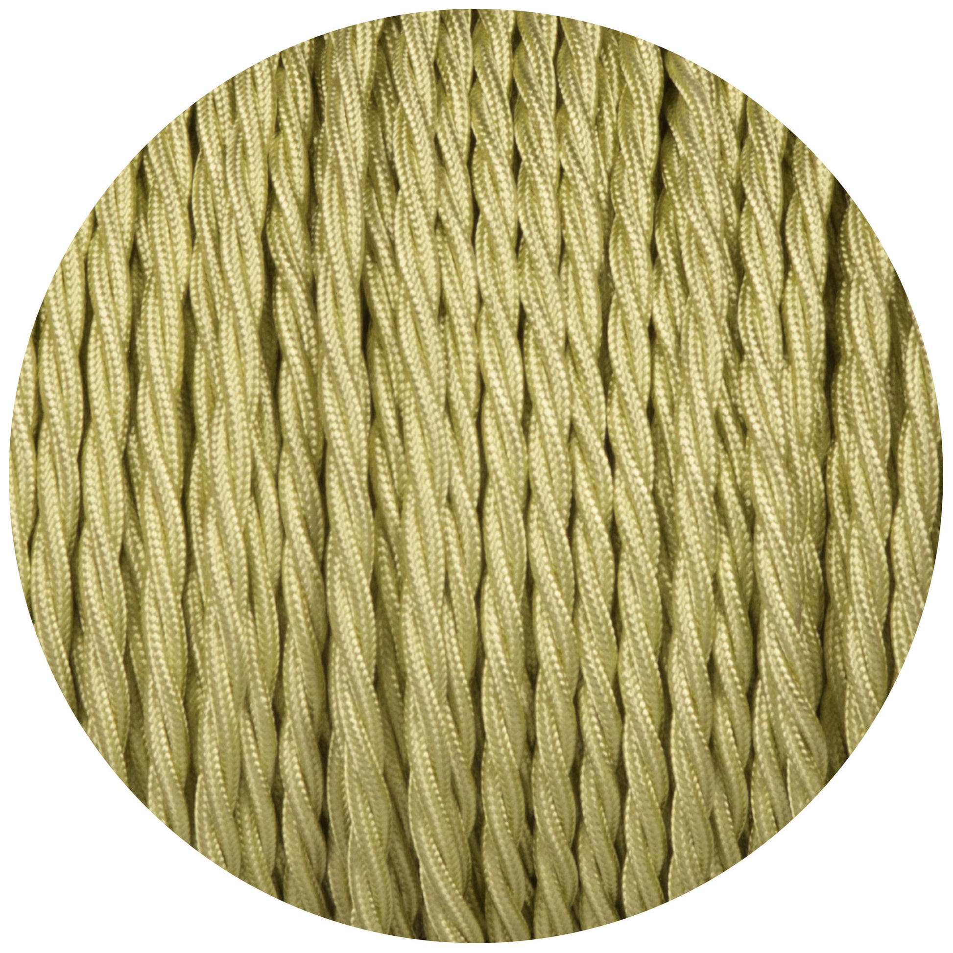 Tisane Light Green Twisted Fabric Braided Cable - Enamel Shades