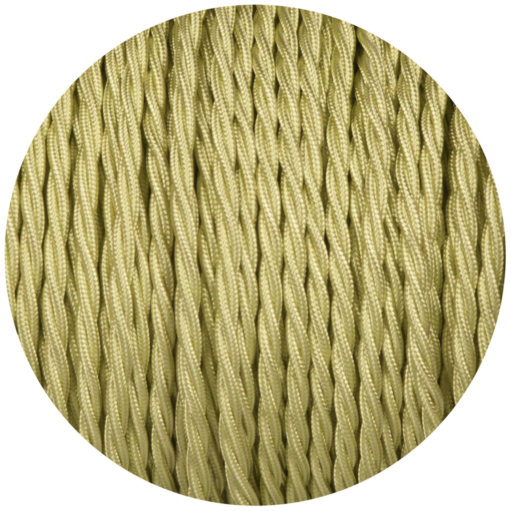 Tisane Light Green Twisted Fabric Braided Cable