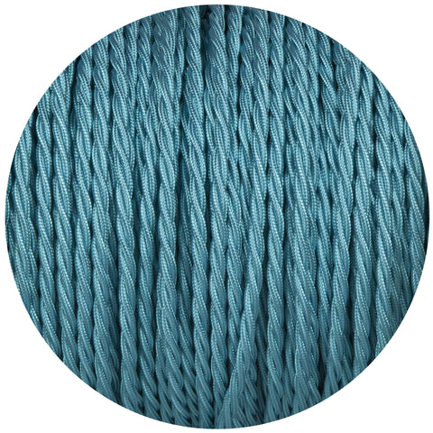 Turquoise Twisted Fabric Braided Cable