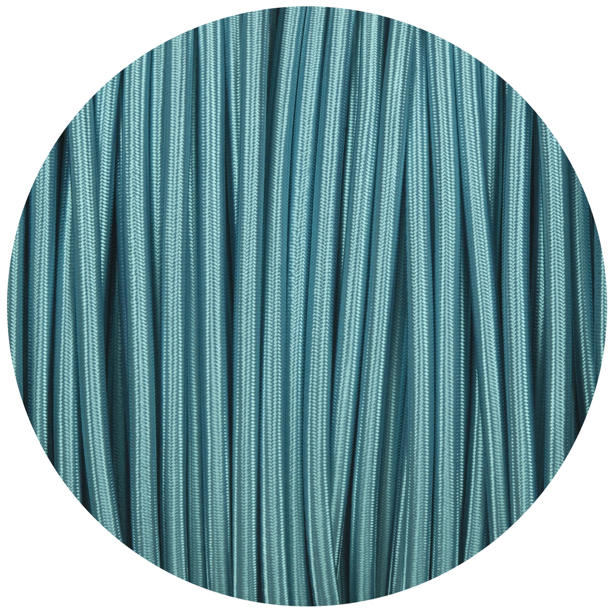 Turquoise Round Fabric Braided Cable - Enamel Shades