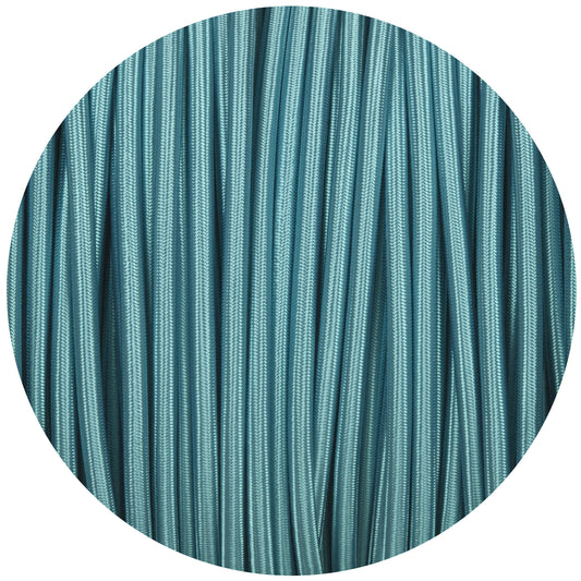 Turquoise Round Fabric Braided Cable - Enamel Shades